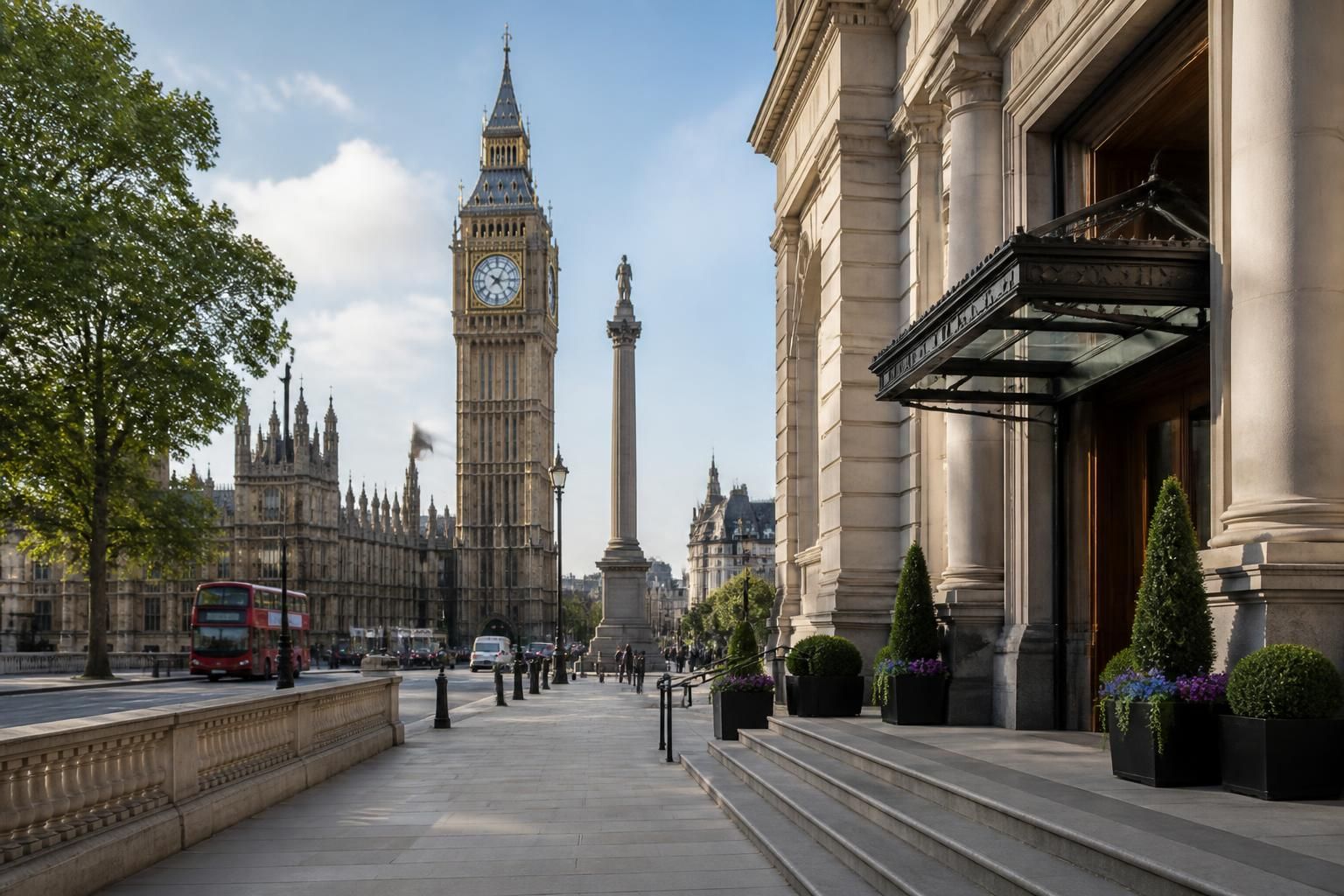 Grand Westminster city scene with a polished urban atmosphere.